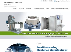 How geegeefoods.com looks like on a tablet such as an iPad.