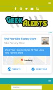 How geekalerts.com looks like on a mobile device such as an iPhone.