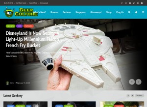 How geekculture.co looks like on a tablet such as an iPad.