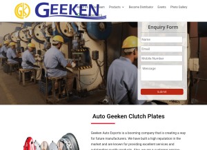 How geekenclutchplates.com looks like on a tablet such as an iPad.