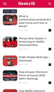 How geeks10.net looks like on a mobile device such as an iPhone.