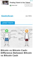 How geeksscan.com looks like on a mobile device such as an iPhone.