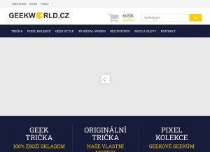 How geekworld.cz looks like on a tablet such as an iPad.