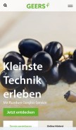 How geers.de looks like on a mobile device such as an iPhone.