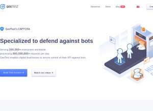 How geetest.com looks like on a tablet such as an iPad.