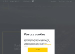 How gefco.net looks like on a tablet such as an iPad.