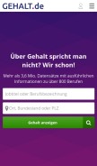 How gehalt.de looks like on a mobile device such as an iPhone.