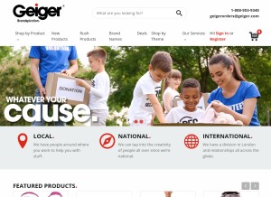 How geiger.com looks like on a tablet such as an iPad.