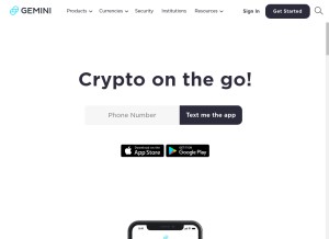 How gemini.com looks like on a tablet such as an iPad.