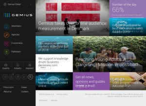 How gemius.com looks like on a tablet such as an iPad.