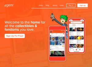How gemr.com looks like on a tablet such as an iPad.