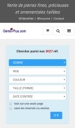 How gems-plus.com looks like on a mobile device such as an iPhone.