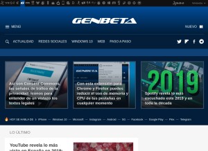 How genbeta.com looks like on a tablet such as an iPad.