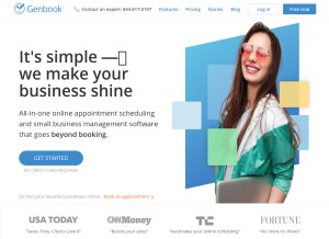 How genbook.com looks like on a tablet such as an iPad.