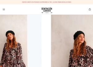 How generacioncuarenta.com looks like on a tablet such as an iPad.