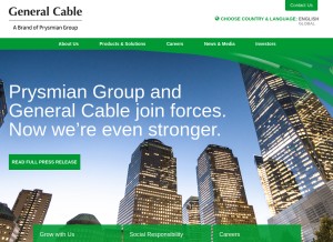 How generalcable.com looks like on a tablet such as an iPad.