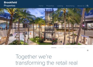 How generalgrowth.com looks like on a tablet such as an iPad.