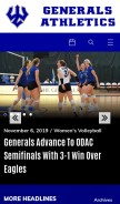 How generalssports.com looks like on a mobile device such as an iPhone.