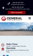 How generaltransport.rs looks like on a mobile device such as an iPhone.