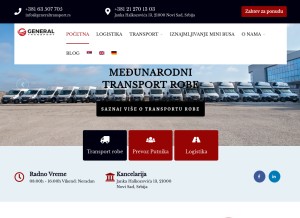 How generaltransport.rs looks like on a tablet such as an iPad.