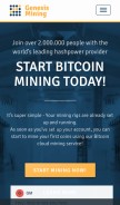How genesis-mining.com looks like on a mobile device such as an iPhone.