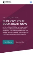 How genesisbookwriting.com looks like on a mobile device such as an iPhone.