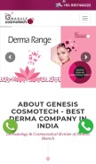How genesiscosmotech.com looks like on a mobile device such as an iPhone.