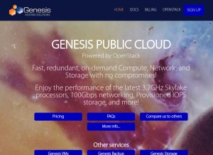 How genesishosting.com looks like on a tablet such as an iPad.