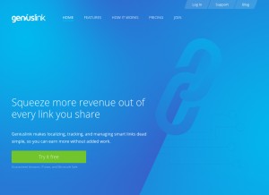 How geni.us looks like on a tablet such as an iPad.