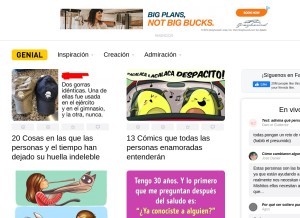 How genial.guru looks like on a tablet such as an iPad.