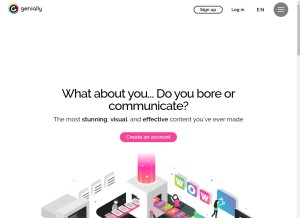 How genial.ly looks like on a tablet such as an iPad.