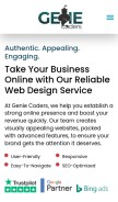 How geniecoders.com looks like on a mobile device such as an iPhone.