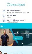 How genisdental.com looks like on a mobile device such as an iPhone.