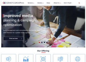 How genisys-group.com looks like on a tablet such as an iPad.