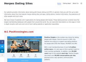 How genitalherpesdatingsites.org looks like on a tablet such as an iPad.