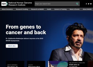 How genome.gov looks like on a tablet such as an iPad.