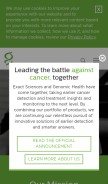 How genomichealth.com looks like on a mobile device such as an iPhone.