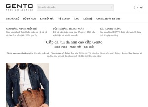 How gento.vn looks like on a tablet such as an iPad.