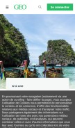 How geo.fr looks like on a mobile device such as an iPhone.