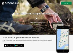 How geocaching.com looks like on a tablet such as an iPad.