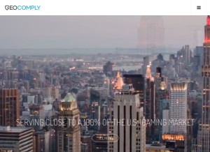 How geocomply.com looks like on a tablet such as an iPad.