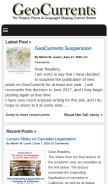 How geocurrents.info looks like on a mobile device such as an iPhone.
