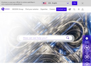 How geodis.com looks like on a tablet such as an iPad.