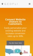 How geofli.com looks like on a mobile device such as an iPhone.