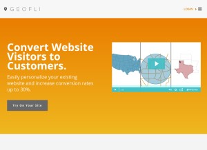 How geofli.com looks like on a tablet such as an iPad.