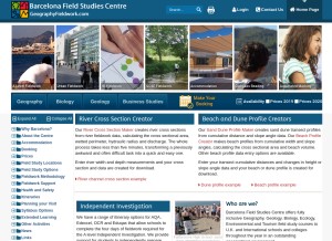 How geographyfieldwork.com looks like on a tablet such as an iPad.