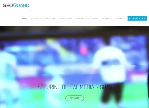 How geoguard.com looks like on a tablet such as an iPad.