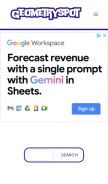 How geometry-spot.com looks like on a mobile device such as an iPhone.
