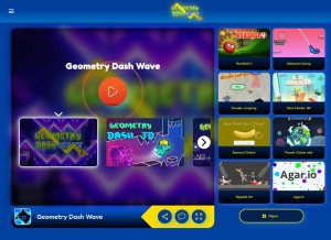 How geometrydashwave.com looks like on a tablet such as an iPad.