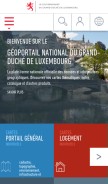 How geoportail.lu looks like on a mobile device such as an iPhone.